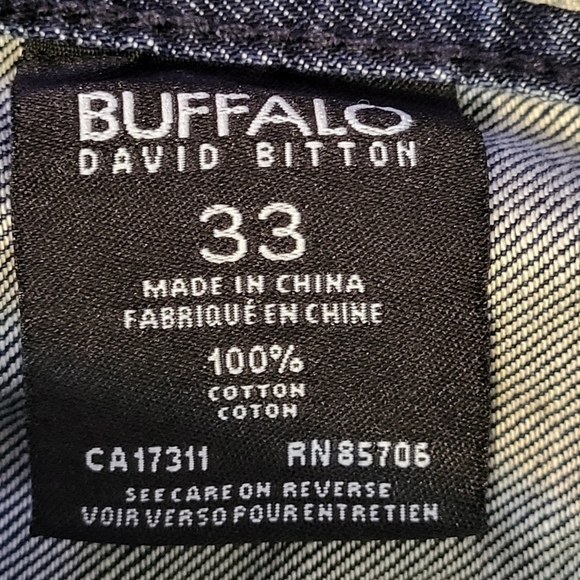 Buffalo Evan Basic Slim Fit Men's Distressed Ripped Denim Jeans W33 L28 B81 - Picture 5 of 11